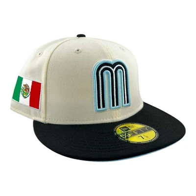 Mexico Chrome and Black "World Baseball Classic" Doscientos Blue UV New Era 59FIFTY Fitted Hat