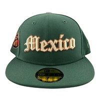 Mexico Cilantro Green Gothic Script "World Baseball Classic" Gray UV New Era 59FIFTY Fitted Hat