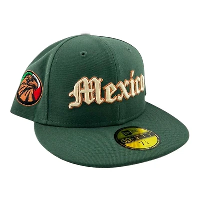 Mexico Cilantro Green Gothic Script "World Baseball Classic" Gray UV New Era 59FIFTY Fitted Hat