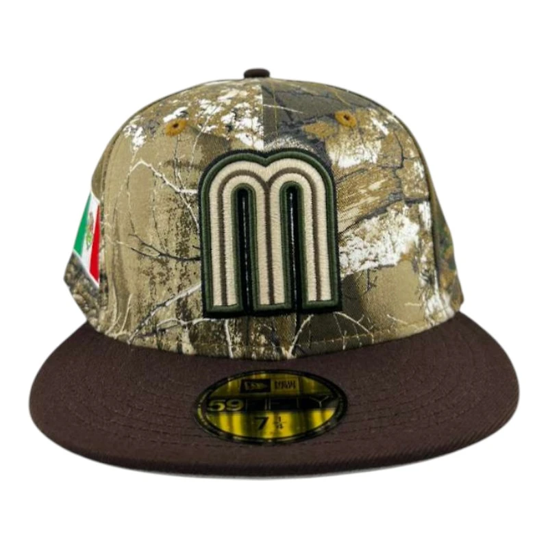 Mexico Realtree and Brown "World Baseball Classic" Gray UV New Era 59FIFTY Fitted Hat