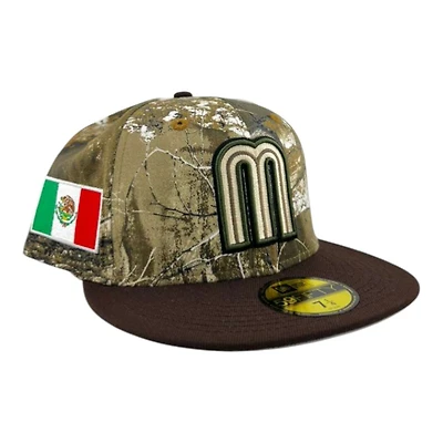 Mexico Realtree and Brown "World Baseball Classic" Gray UV New Era 59FIFTY Fitted Hat