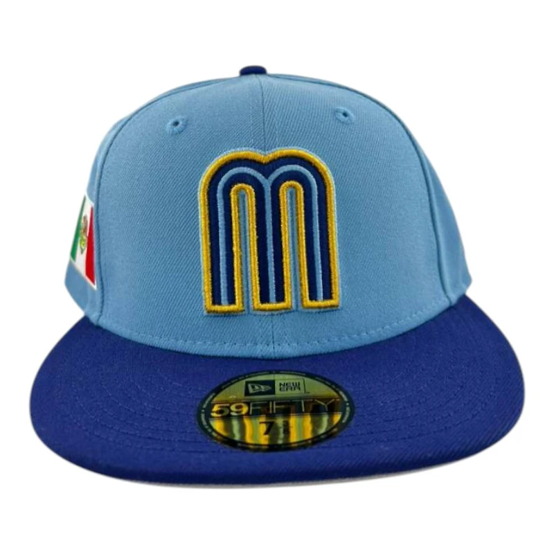 Mexico Sky Blue and Royal "World Baseball Classic" Gray UV New Era 59FIFTY Fitted Hat