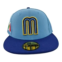 Mexico Sky Blue and Royal "World Baseball Classic" Gray UV New Era 59FIFTY Fitted Hat