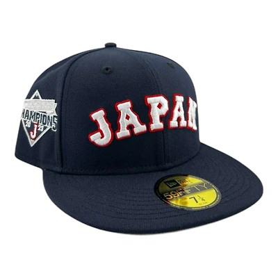 Japan Navy "World Baseball Classic" 2023 Champions Patch Gray UV New Era 59FIFTY Fitted Hat