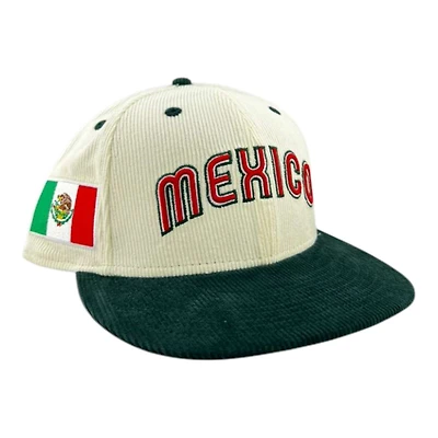 Mexico Chrome and Green Corduroy "World Baseball Classic" WBC New Era 9FIFTY Snapback Hat