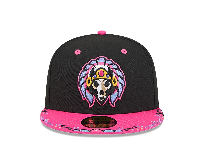 El Paso Chihuahuas Black and Pink 2026 Copa de la Diversion Alternate MiLB Gray UV 59FIFTY Fitted Hat