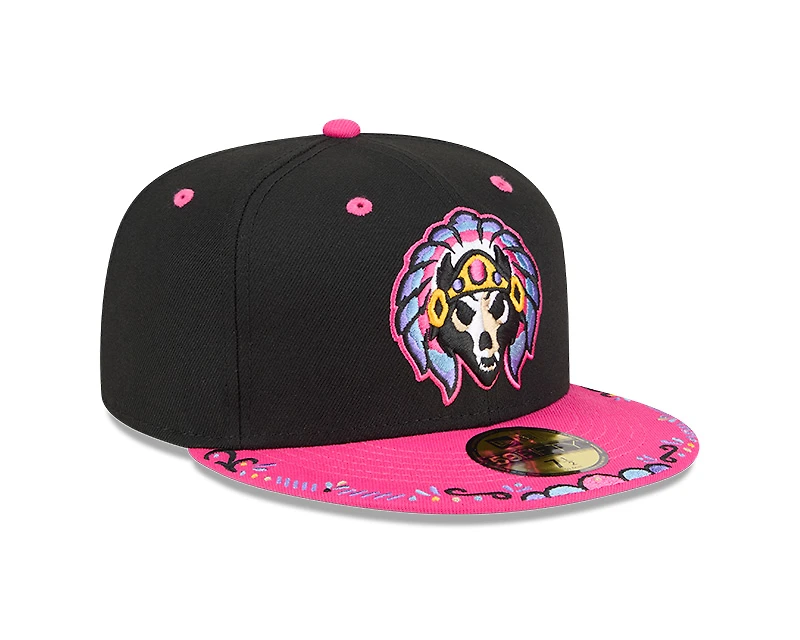 El Paso Chihuahuas Black and Pink 2026 Copa de la Diversion Alternate MiLB Gray UV 59FIFTY Fitted Hat