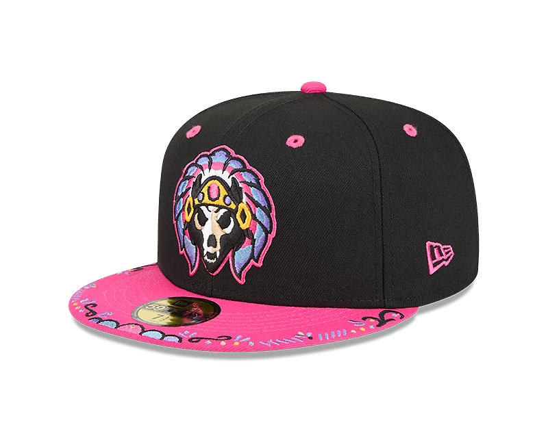 El Paso Chihuahuas Black and Pink 2026 Copa de la Diversion Alternate MiLB Gray UV 59FIFTY Fitted Hat