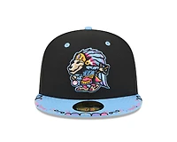 El Paso Chihuahuas Black and Blue 2026 Copa de la Diversion MiLB Gray UV 59FIFTY Fitted Hat