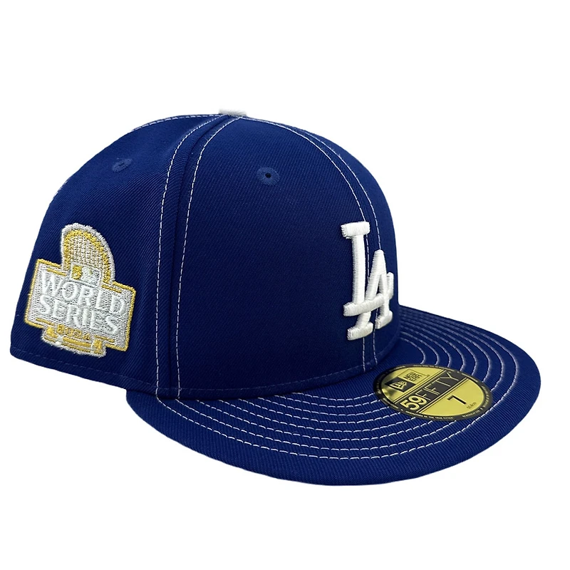 Los Angeles Dodgers Royal Blue "Contrast" 2024 World Series Patch Grey UV New Era 59FIFTY Fitted Hat