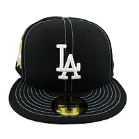 Los Angeles Dodgers Black "Contrast" 2024 World Series Champions Patch Grey UV New Era 59FIFTY Fitted Hat
