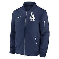 Los Angeles Dodgers Navy Authentic Collection Dugout Bomber Jacket - Mens