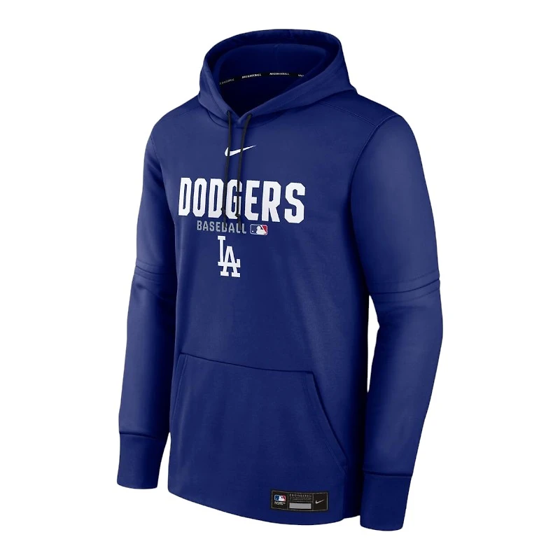 Los Angeles Dodgers Deep Royal Authentic Collection Nike Therma Pullover Hoodie