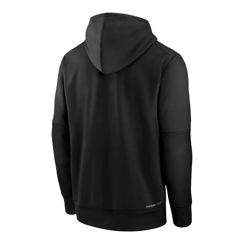 Los Angeles Dodgers Black Authentic Collection Nike Therma Pullover Hoodie