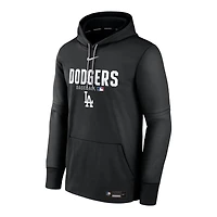 Los Angeles Dodgers Black Authentic Collection Nike Therma Pullover Hoodie