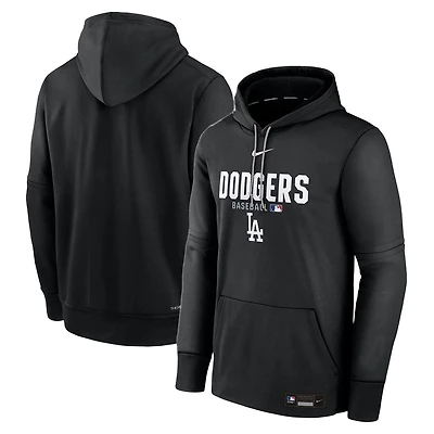Los Angeles Dodgers Black Authentic Collection Therma-FIT Nike Hoodie