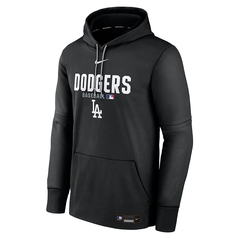 Los Angeles Dodgers Black Authentic Collection Therma-FIT Nike Hoodie