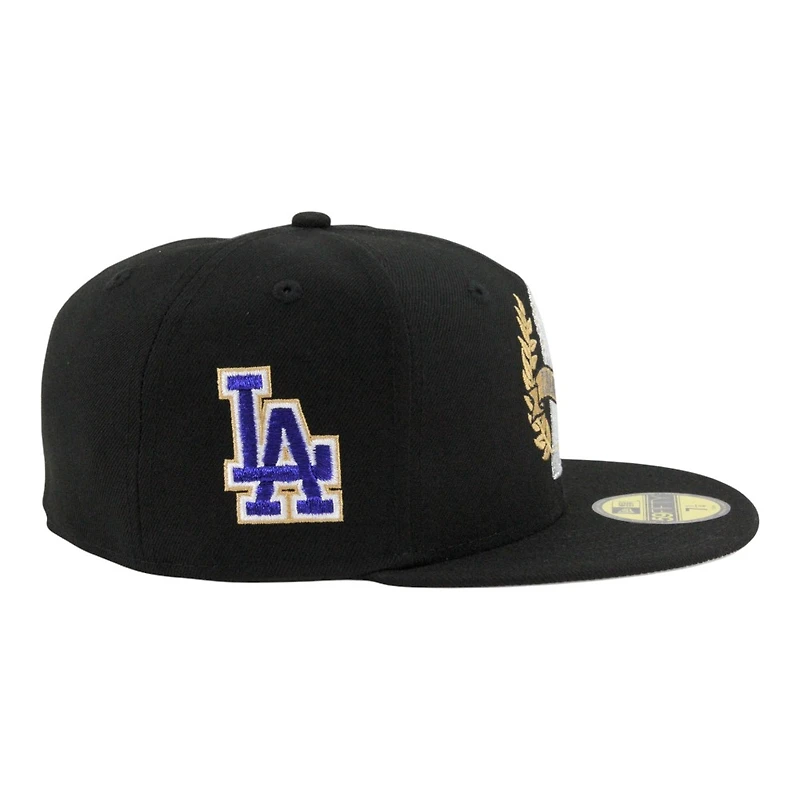 Los Angeles Dodgers Black 2025 World Series Champions Parade LA Patch Grey UV New Era 59FIFTY Fitted Hat