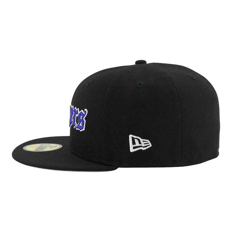 Los Angeles Dodgers Black Old English 2025 Back to Champs Diamond Patch Grey UV New Era 59FIFTY Fitted Hat