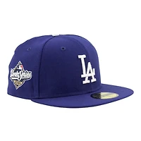 Los Angeles Dodgers Royal Blue 2025 World Series Patch Grey UV New Era 59FIFTY Fitted Hat