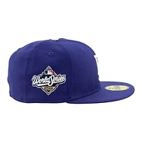 Los Angeles Dodgers Royal Blue 2025 World Series Patch Grey UV New Era 59FIFTY Fitted Hat