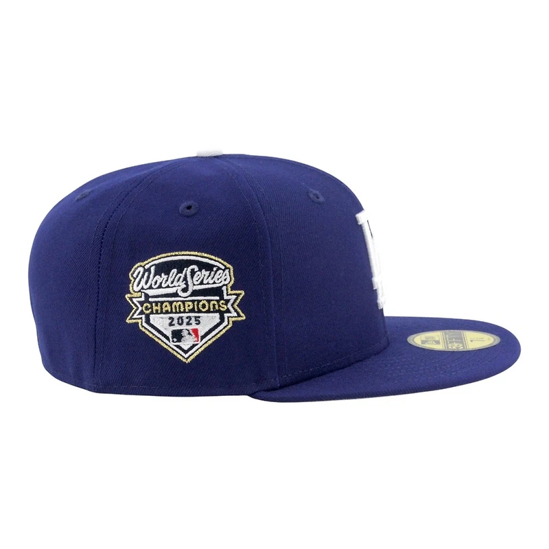 Los Angeles Dodgers Royal Blue 2025 World Series Champions Patch Grey UV New Era 59FIFTY Fitted Hat