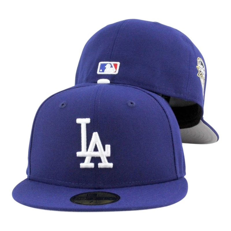 Los Angeles Dodgers Royal Blue 2025 World Series Champions Patch Grey UV New Era 59FIFTY Fitted Hat