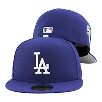 Los Angeles Dodgers Royal Blue 2025 World Series Champions Patch Grey UV New Era 59FIFTY Fitted Hat