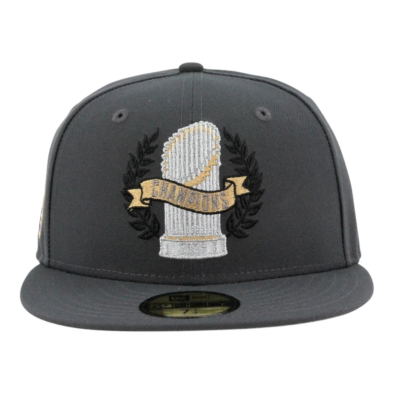 Los Angeles Dodgers Graphite 2025 World Series Champions Parade LA Patch Grey UV New Era 59FIFTY Fitted Hat