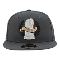 Los Angeles Dodgers Graphite 2025 World Series Champions Parade LA Patch Grey UV New Era 59FIFTY Fitted Hat