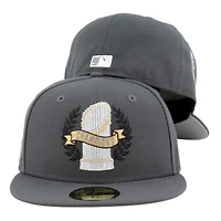 Los Angeles Dodgers Graphite 2025 World Series Champions Parade LA Patch Grey UV New Era 59FIFTY Fitted Hat