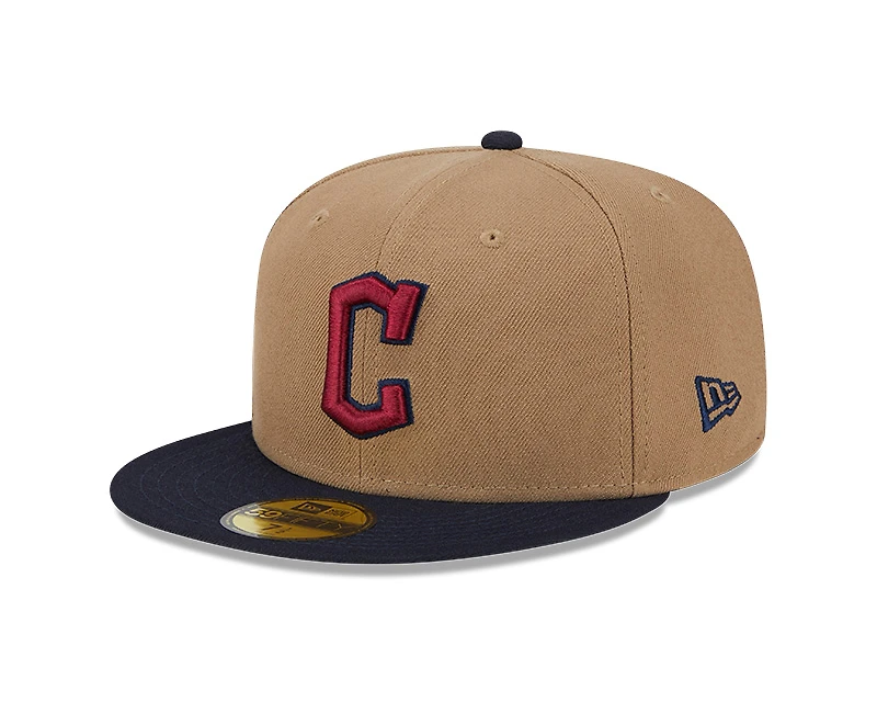 Cleveland Guardians Khaki and Navy City Connect New Era 59FIFTY Fitted Hat