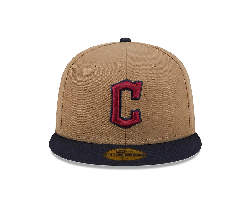 Cleveland Guardians Khaki and Navy City Connect New Era 59FIFTY Fitted Hat