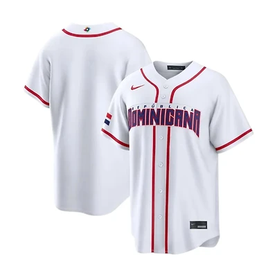 Youth Dominican Republic White Blank 2026 World Baseball Classic WBC Nike Jersey