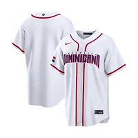 Youth Dominican Republic White Blank 2026 World Baseball Classic WBC Nike Jersey