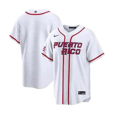 Youth Puerto Rico White Blank 2026 World Baseball Classic WBC Nike Home Stadium Jersey