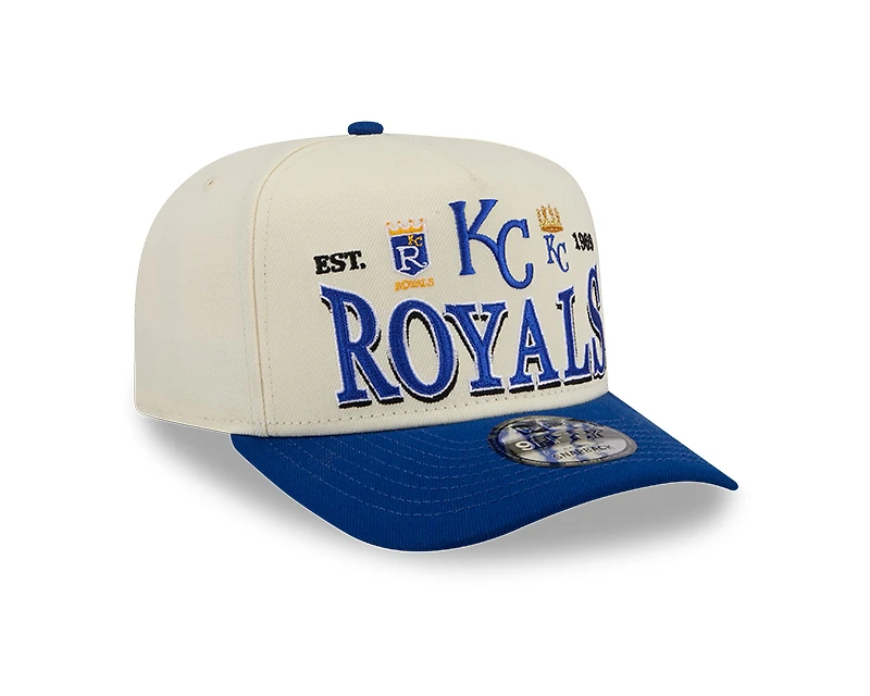 Kansas City Royals Chrome and Royal Tri Hit New Era 9FIFTY A-Frame Snapback Hat