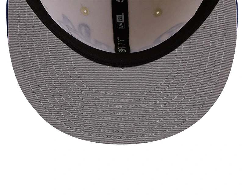 Kansas City Royals Chrome and Royal Chain Stitch Script New Era 59FIFTY Fitted Hat