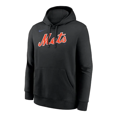 New York Mets Black Club Nike Pullover Hoodie