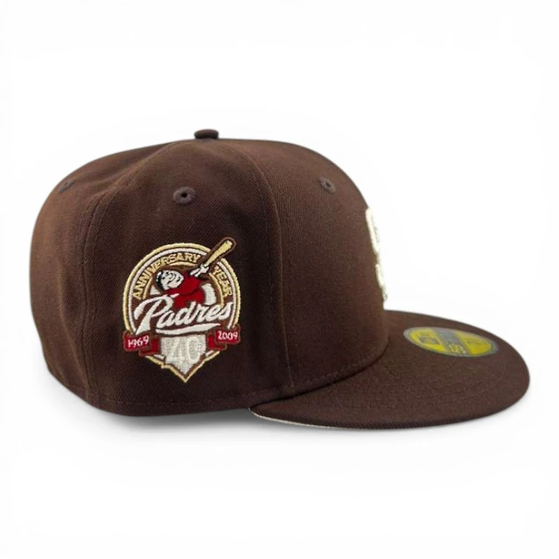 San Diego Padres Brown "Ivory Collection" 40th Anniversary Patch Ivory UV New Era 59FIFTY Fitted Hat