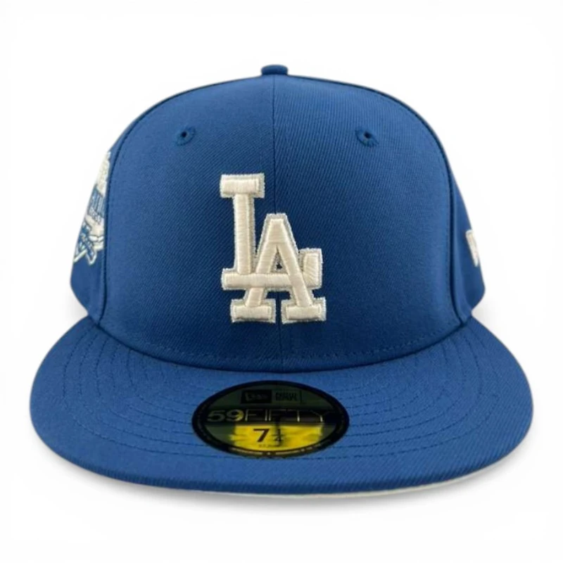 Los Angeles Dodgers Indigo "Ivory Collection" 40th Anniversary Patch Ivory UV New Era 59FIFTY Fitted Hat