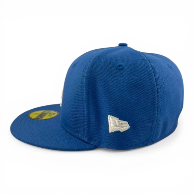 Los Angeles Dodgers Indigo "Ivory Collection" 40th Anniversary Patch Ivory UV New Era 59FIFTY Fitted Hat