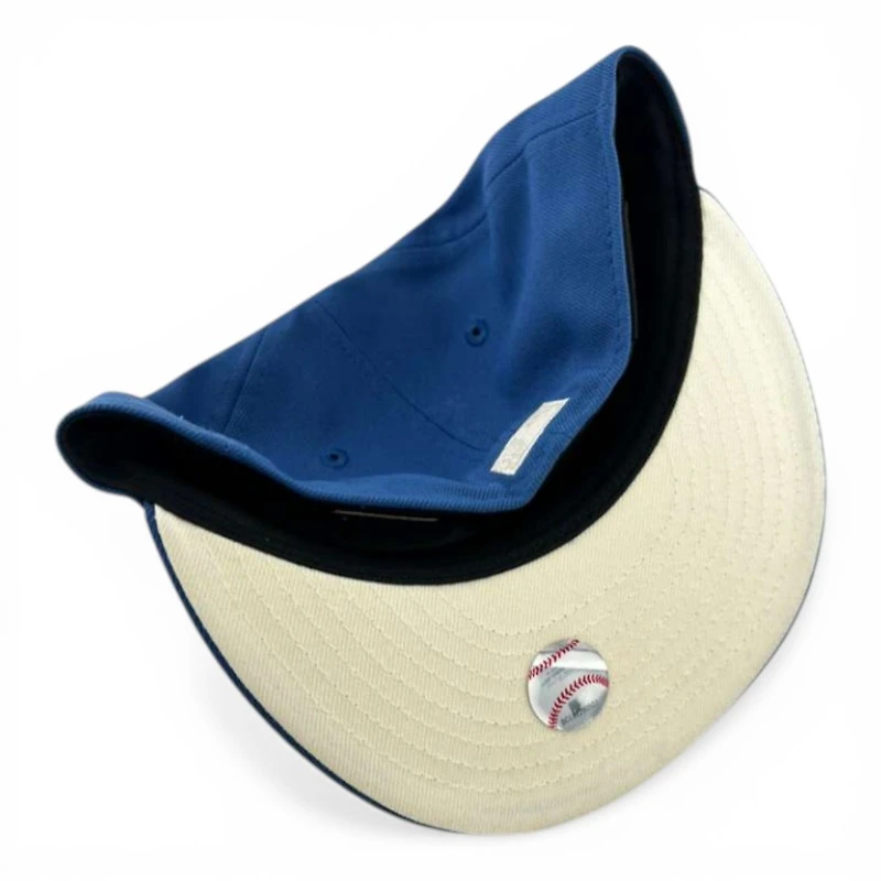 Los Angeles Dodgers Indigo "Ivory Collection" 40th Anniversary Patch Ivory UV New Era 59FIFTY Fitted Hat