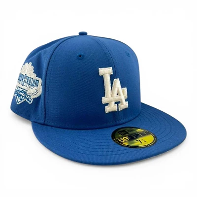 Los Angeles Dodgers Indigo "Ivory Collection" 40th Anniversary Patch Ivory UV New Era 59FIFTY Fitted Hat