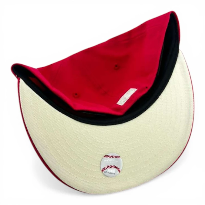 Los Angeles Angels City Red "Ivory Collection" 50th Anniversary Patch Ivory UV New Era 59FIFTY Fitted Hat