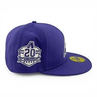 Arizona Diamondbacks Purple "Ivory Collection" 20th Anniversary Patch Ivory UV New Era 59FIFTY Fitted Hat