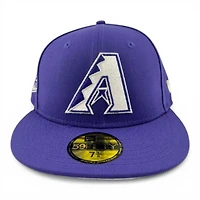 Arizona Diamondbacks Purple "Ivory Collection" 20th Anniversary Patch Ivory UV New Era 59FIFTY Fitted Hat