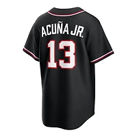 Atlanta Braves Ronald Acuña Jr. Black Nike Fashion Replica Jersey