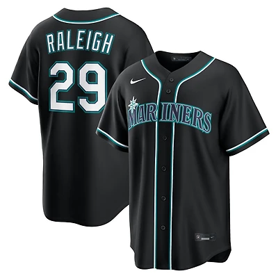 Seattle Mariners Cal Raleigh Black Nike Fashion Replica Jersey