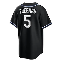 Youth Los Angeles Dodgers Freddie Freeman Black and Royal Blue "Lights Out" Nike Fashion Replica Jersey